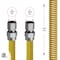 Flextron Gas Line Hose 1/2'' O.D.x18'' Len 3/8" FIP Fittings Yellow Coated Stainless Steel Flexible Connector FTGC-YC38-18H - alternate 2